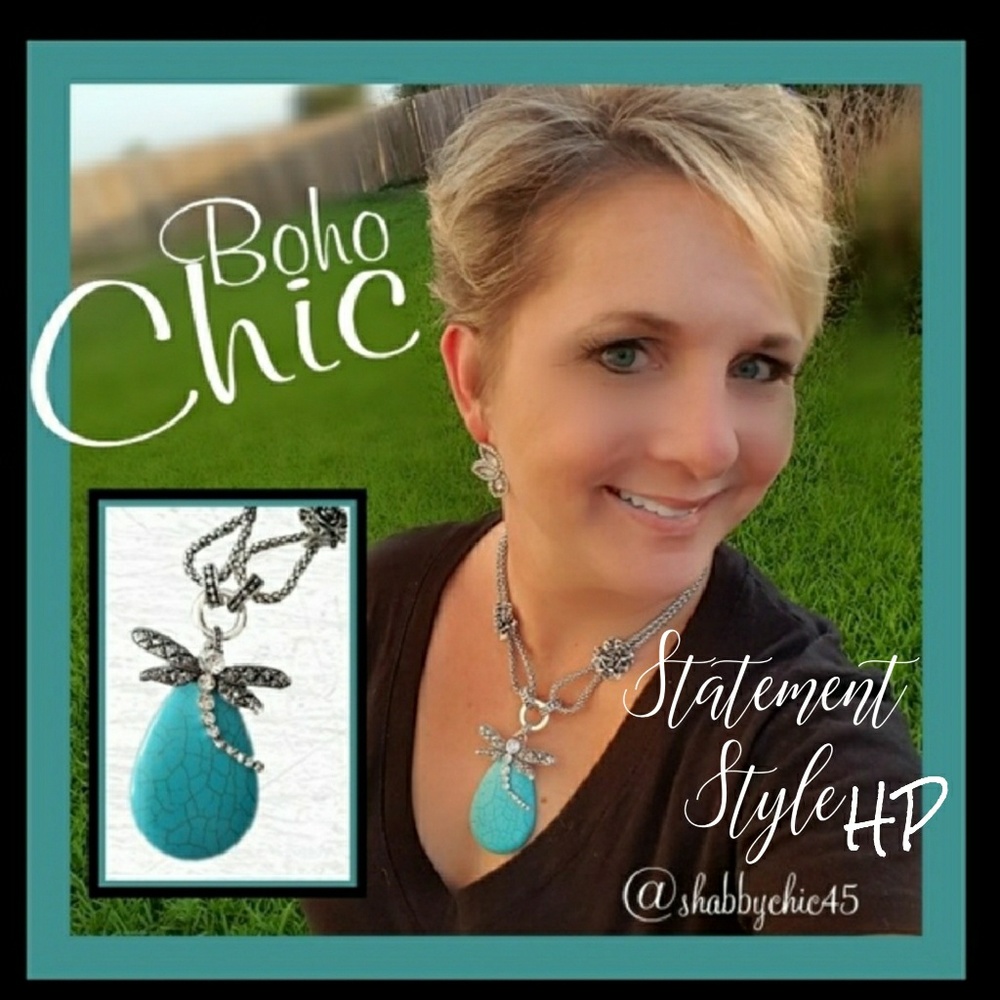 Tibetan Dragonfly Alight Statement Necklace